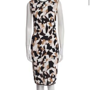 Givenchy Abstract Geometric Midi Dress